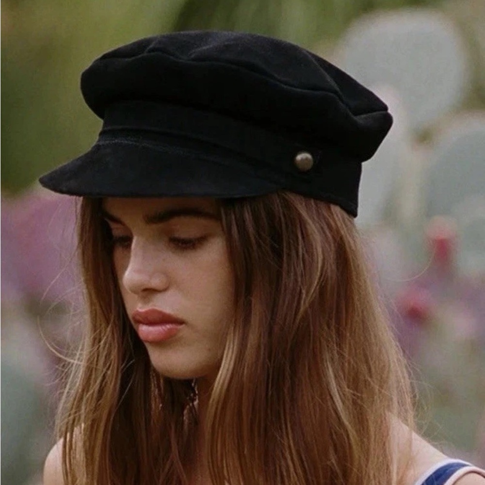 Vintage Leather Lack Of Color Women’s Pageboy Hat